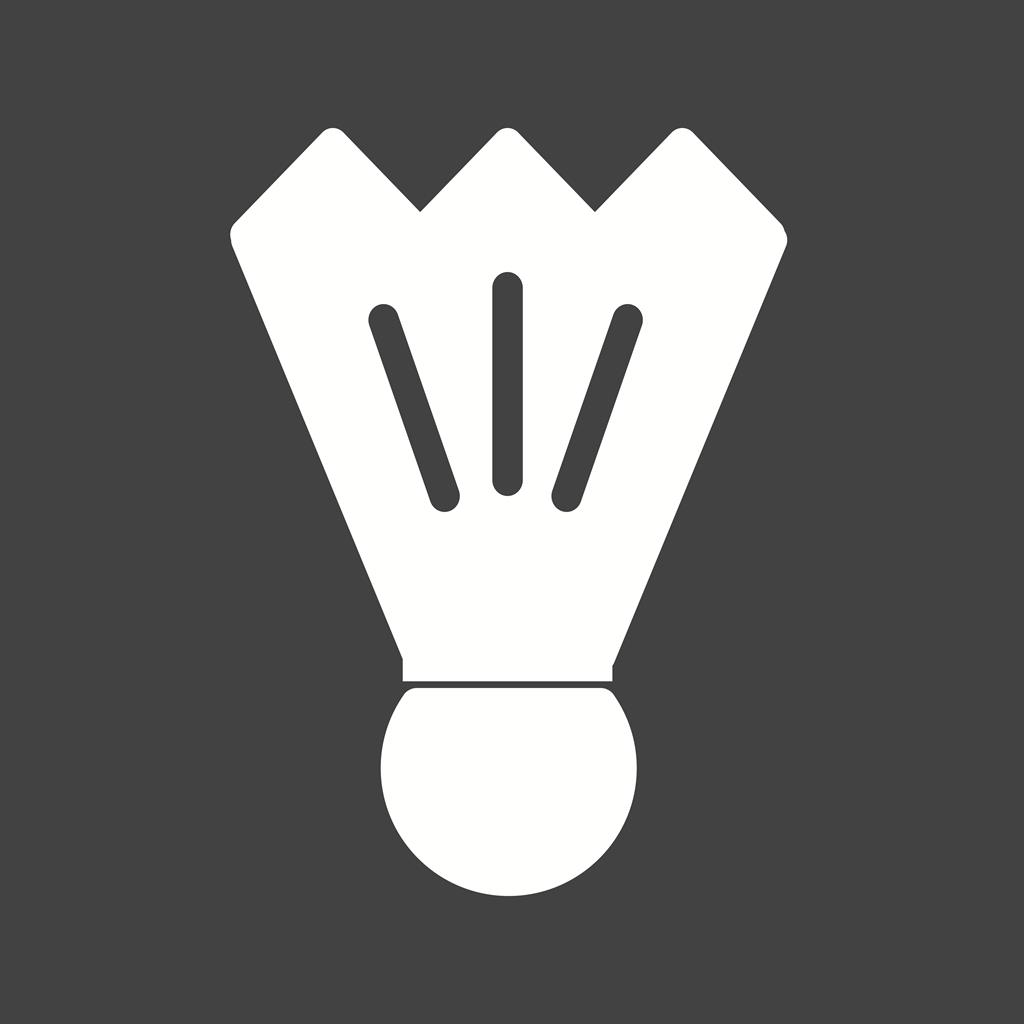 Shuttlecock Glyph Inverted Icon