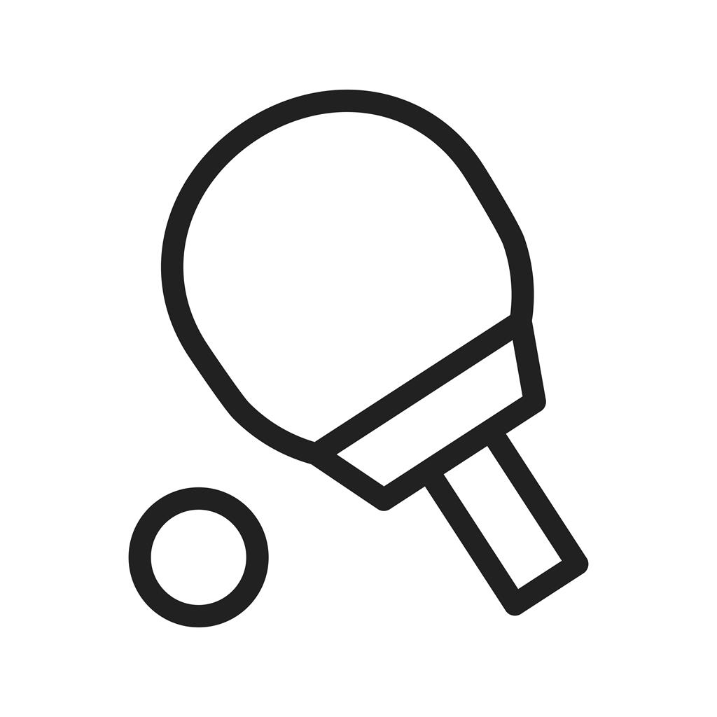 Table Tennis Line Icon