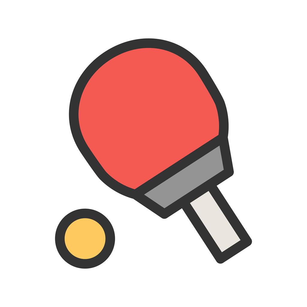 Table Tennis Line Filled Icon