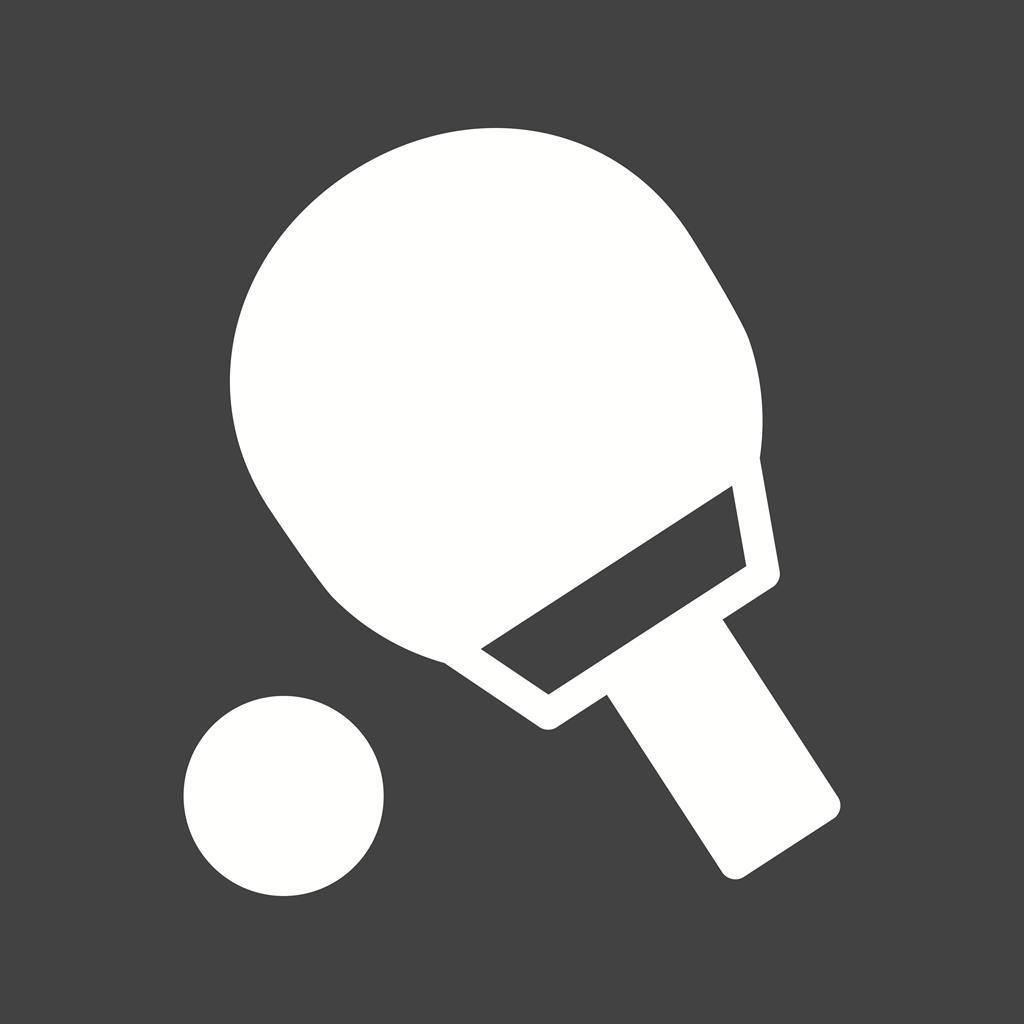 Table Tennis Glyph Inverted Icon