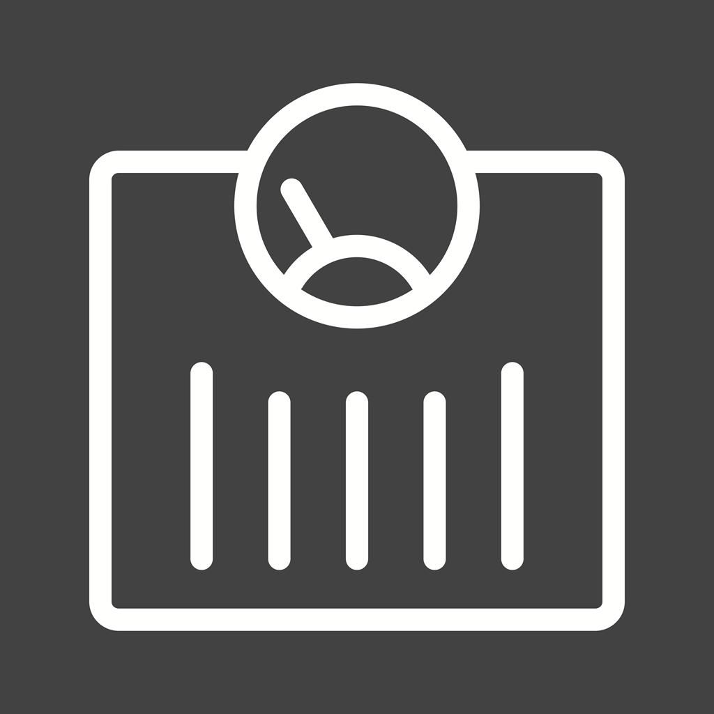 Weighing Machine Line Inverted Icon
