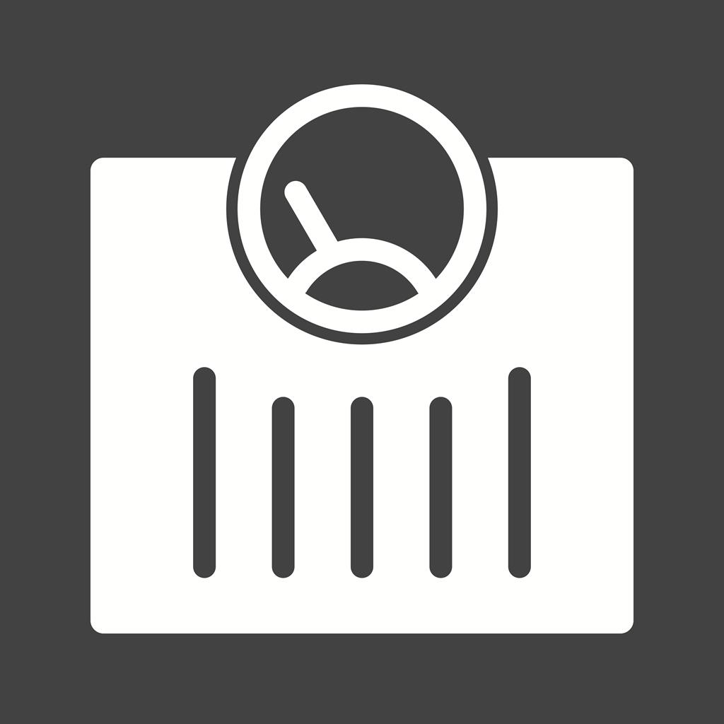 Weighing Machine Glyph Inverted Icon