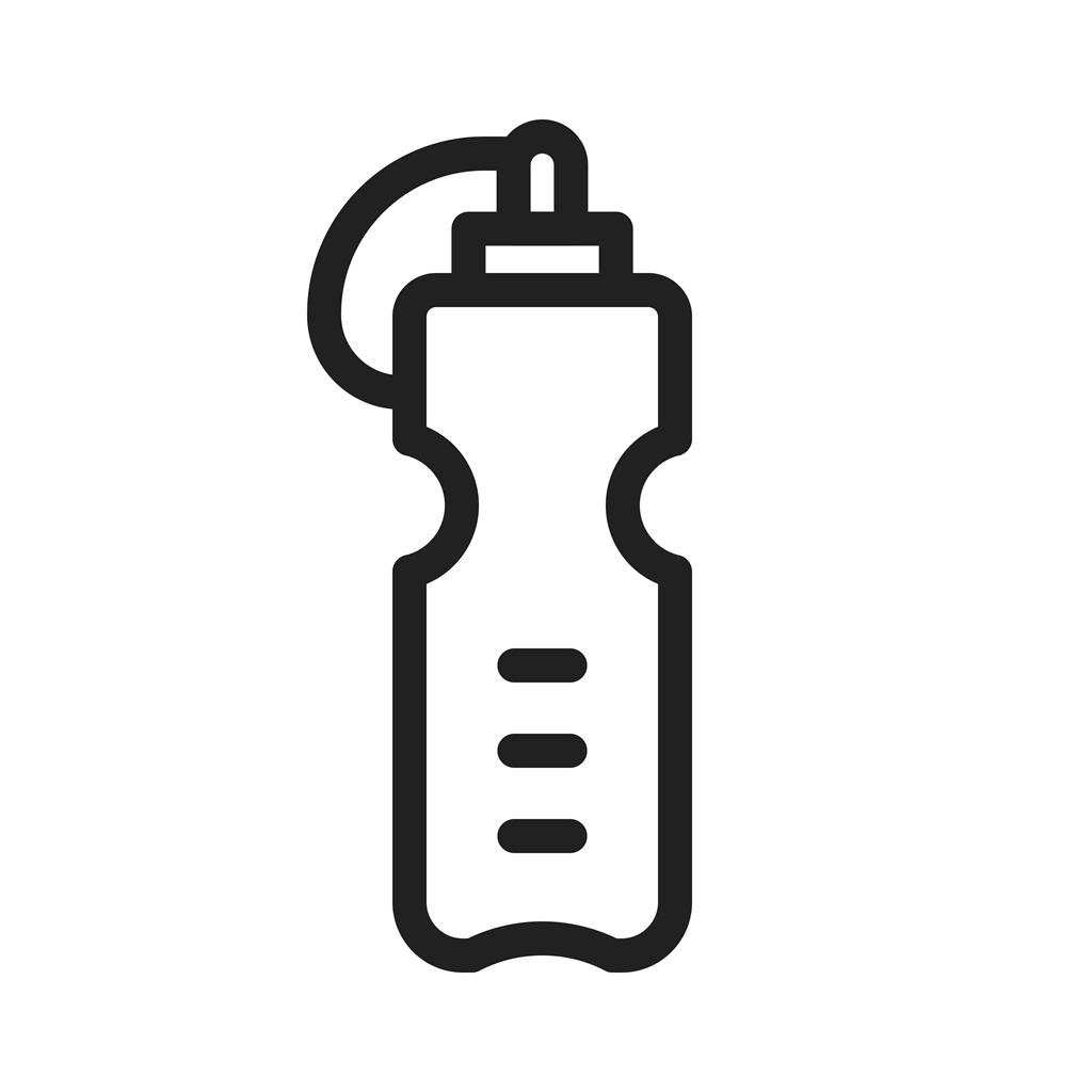 Water Bottle Line Icon