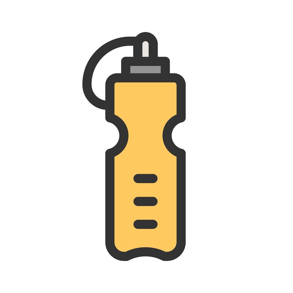 Water Bottle Line Filled Icon