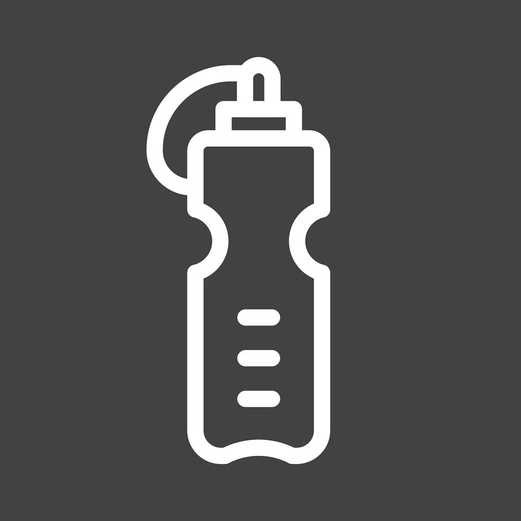 Water Bottle Line Inverted Icon