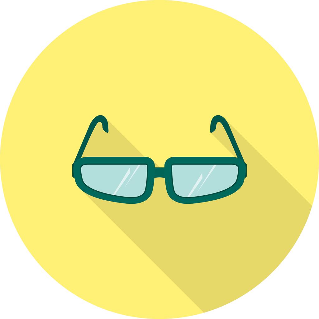 Glasses Flat Shadowed Icon