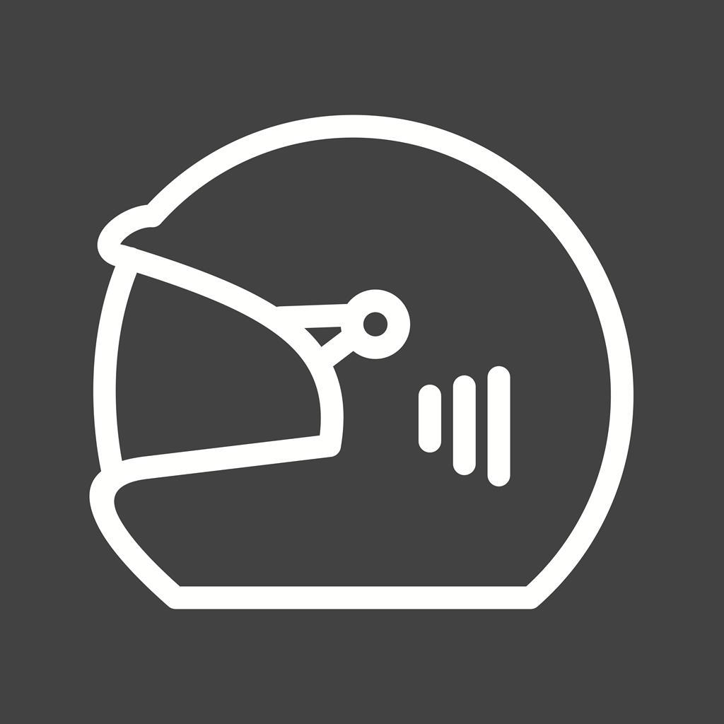 Helmet Line Inverted Icon