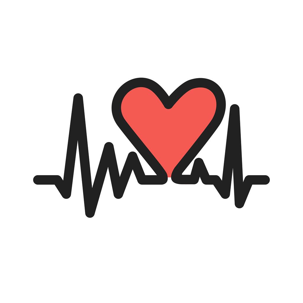 Heart II Line Filled Icon - IconBunny