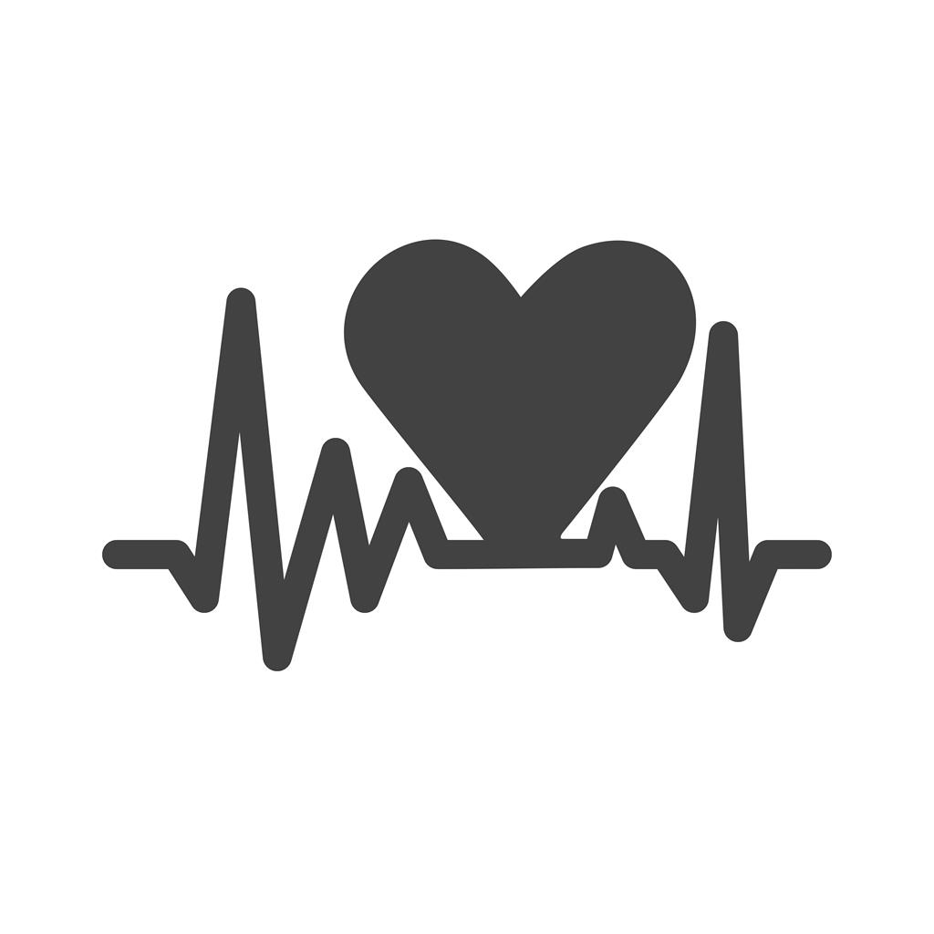 Heart II Glyph Icon - IconBunny