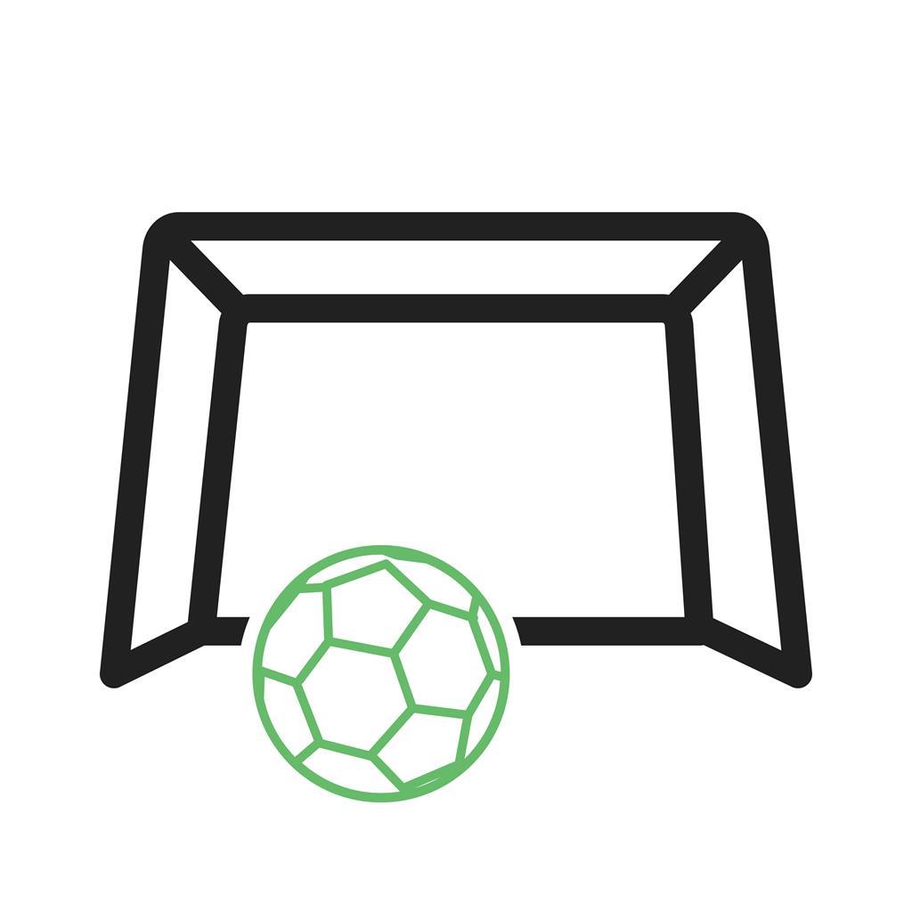 Goal Line Green Black Icon