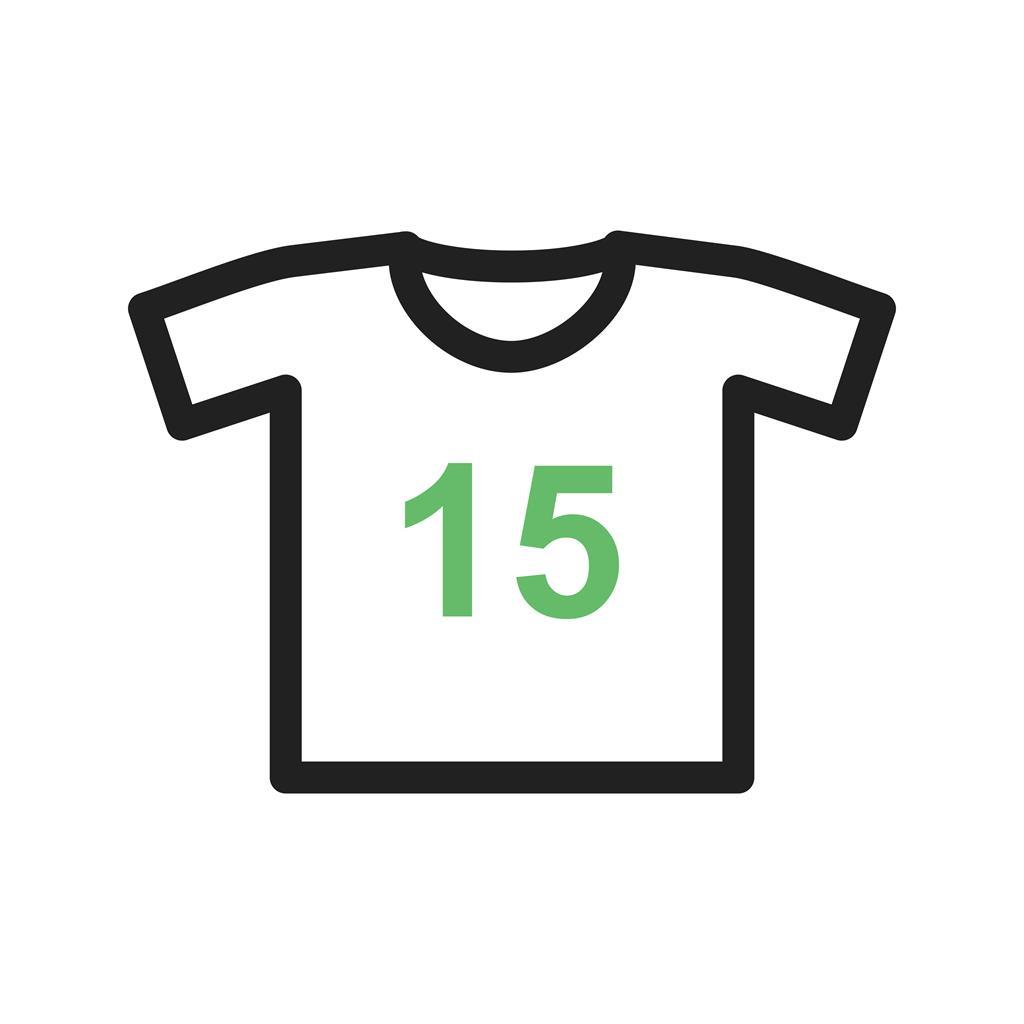 Sports Shirt Line Green Black Icon