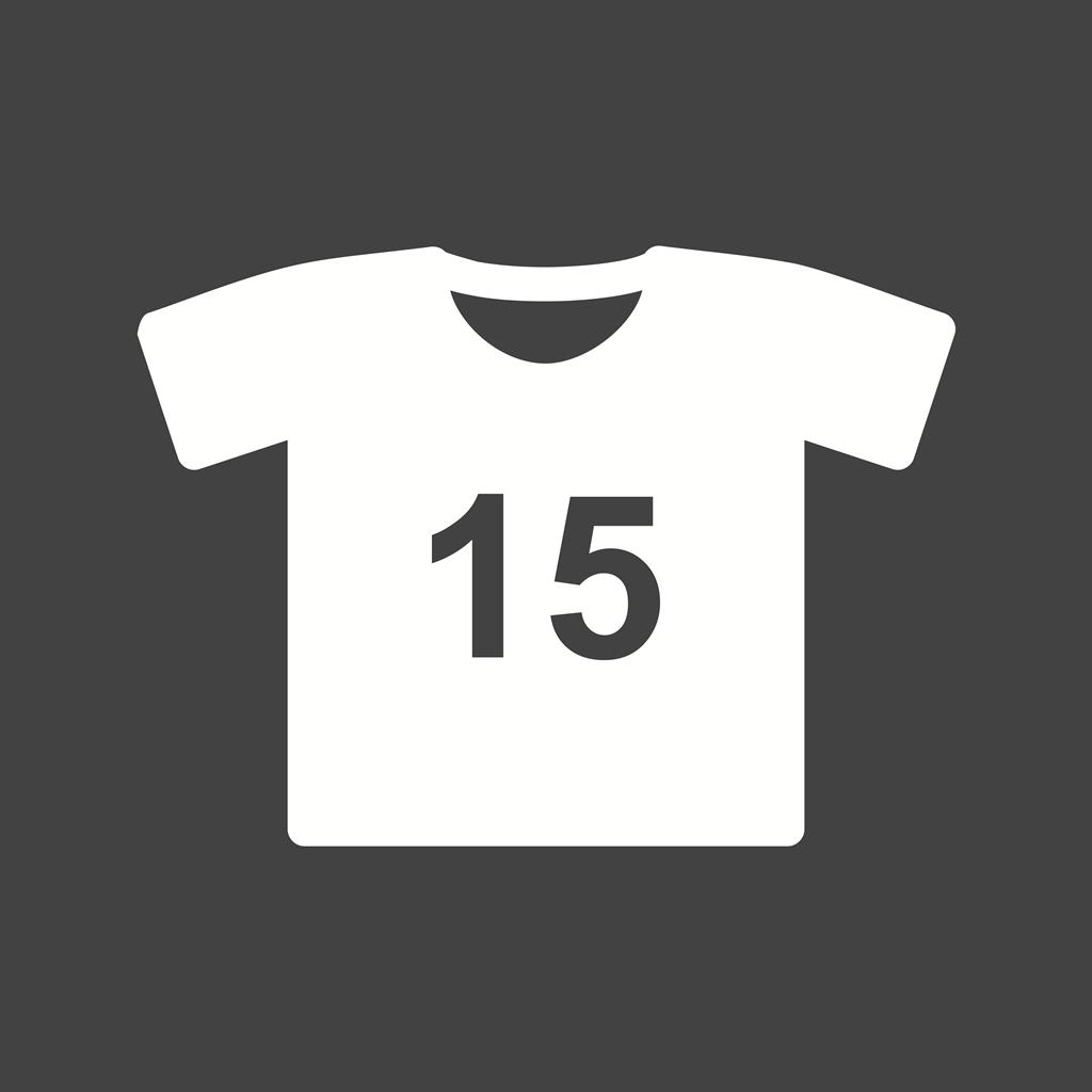 Sports Shirt Glyph Inverted Icon