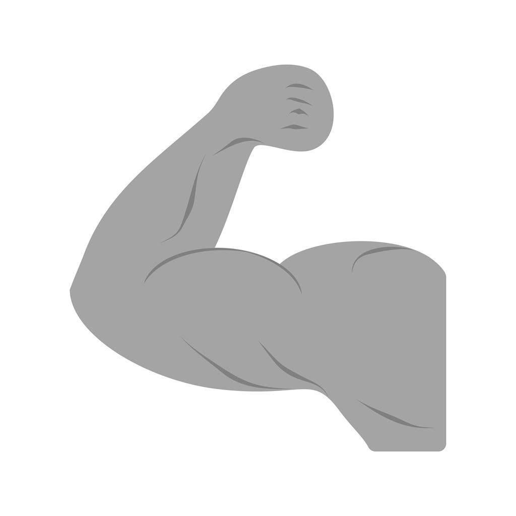 Muscles Greyscale Icon