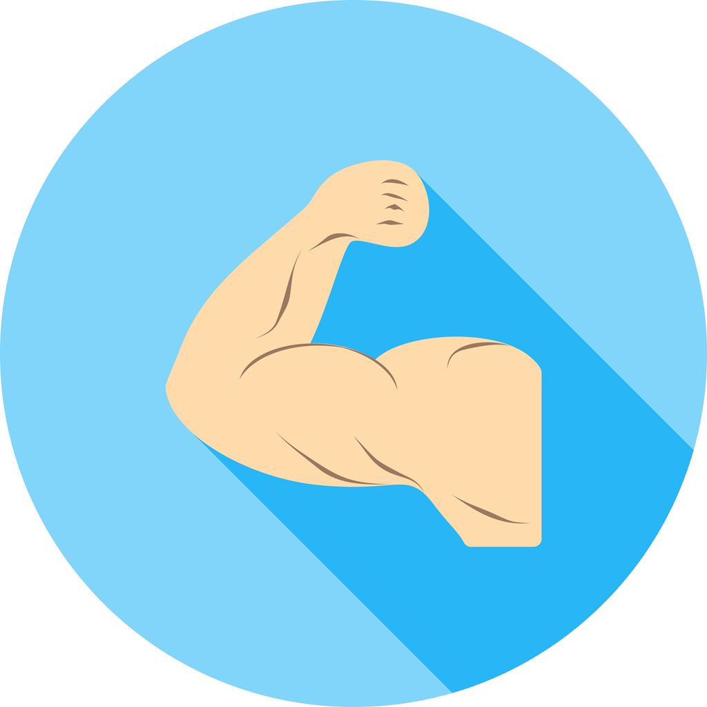Muscles Flat Shadowed Icon