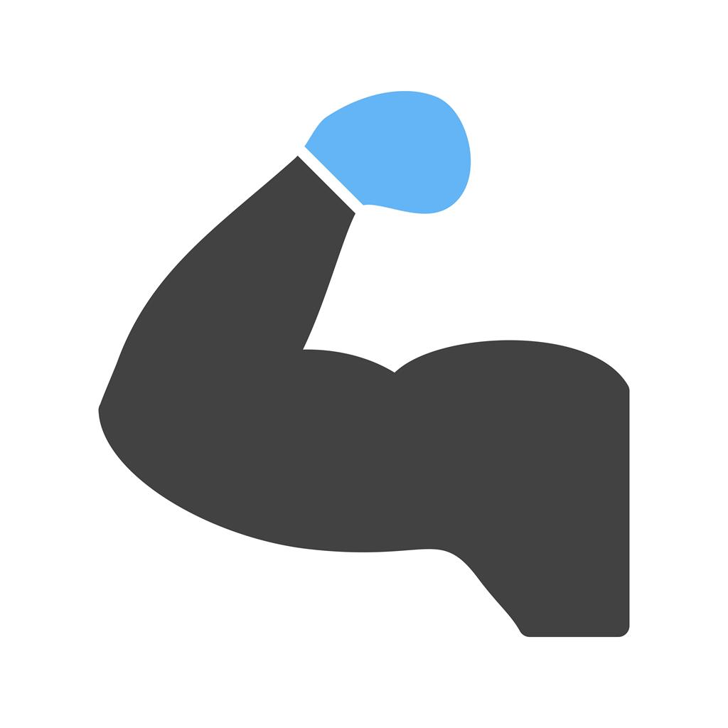 Muscles Blue Black Icon
