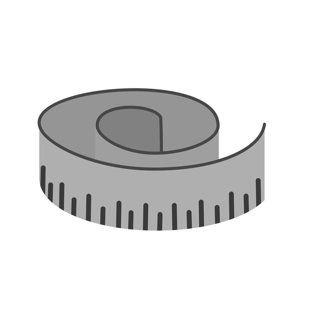 Measuring Tape Greyscale Icon