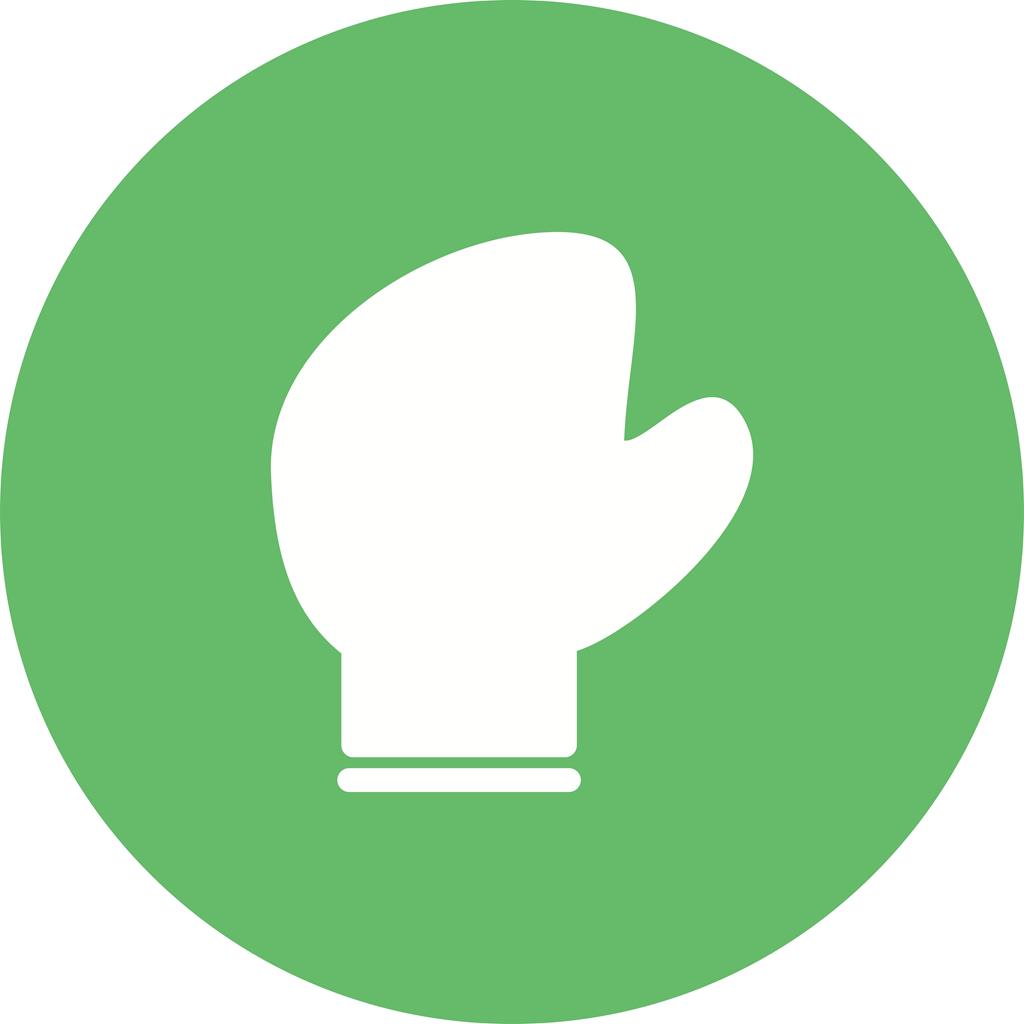 Glove Flat Round Icon