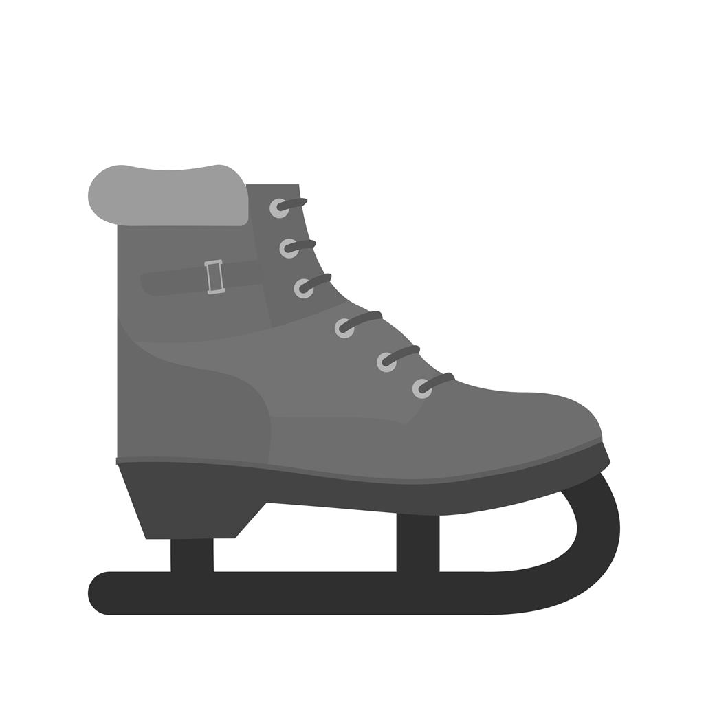 Ice Skate Greyscale Icon