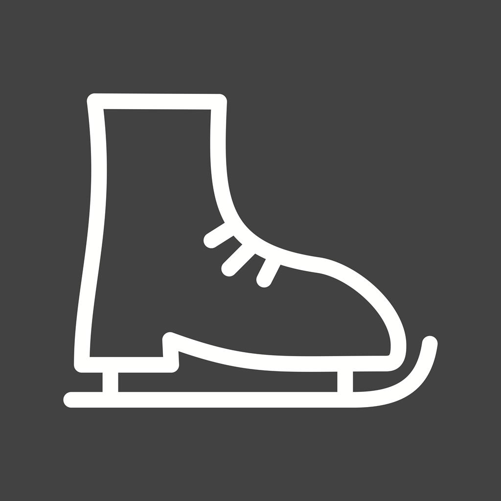 Ice Skate Line Inverted Icon