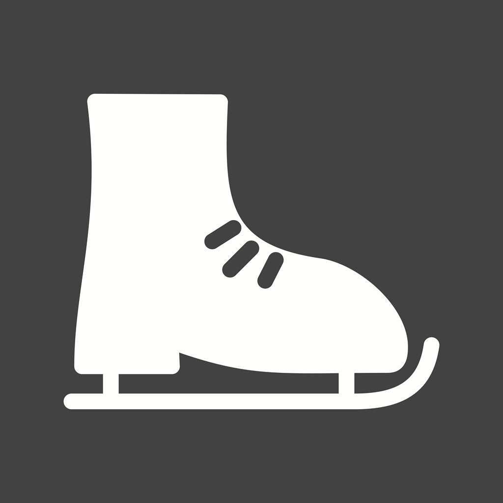 Ice Skate Glyph Inverted Icon