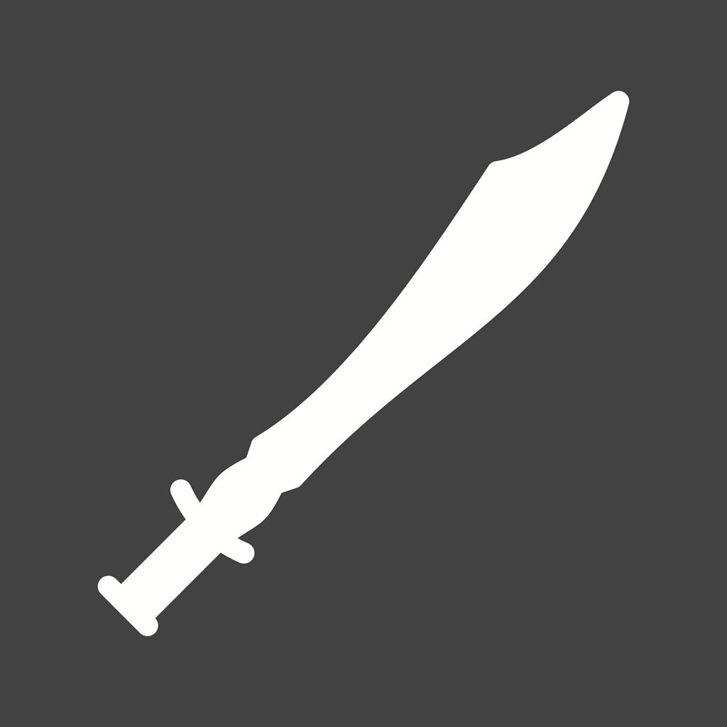 Swords Glyph Inverted Icon