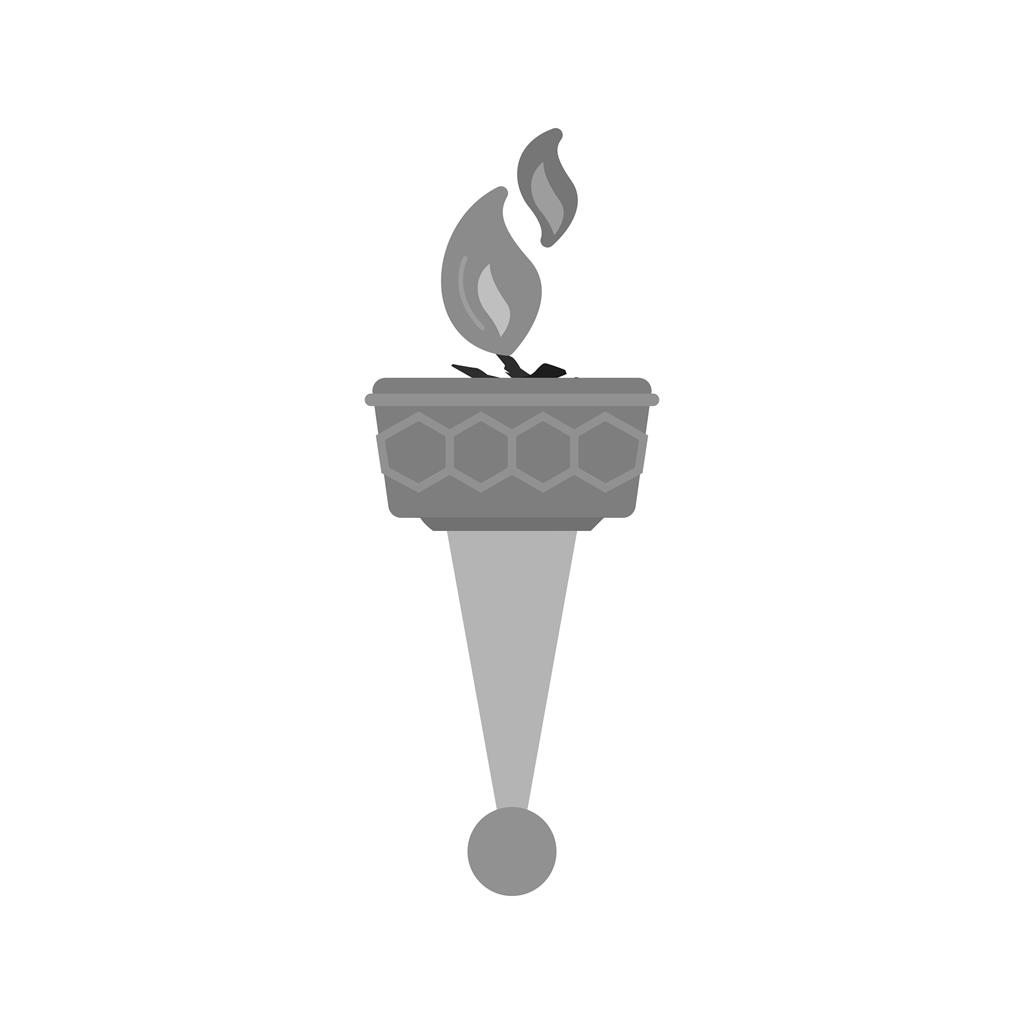 Flame Greyscale Icon