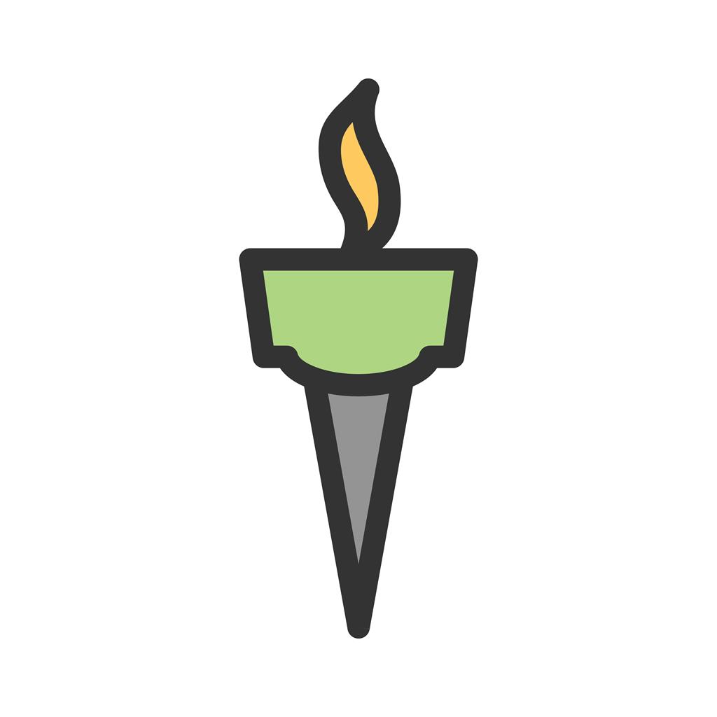 Flame Line Filled Icon