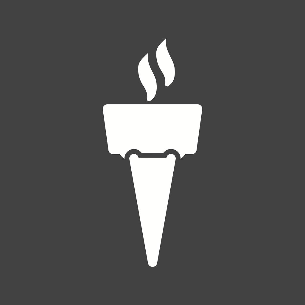 Flame Glyph Inverted Icon