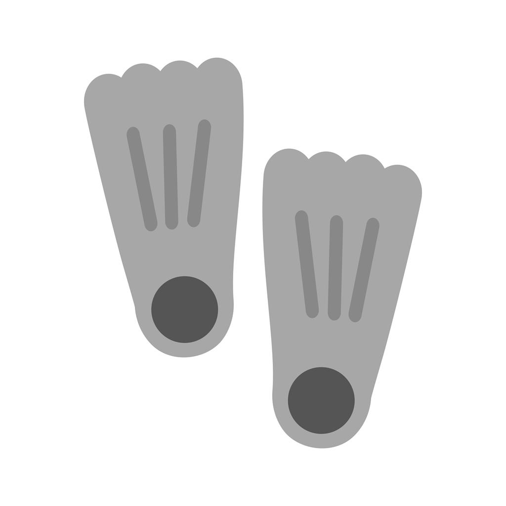 Swimming Fins Greyscale Icon