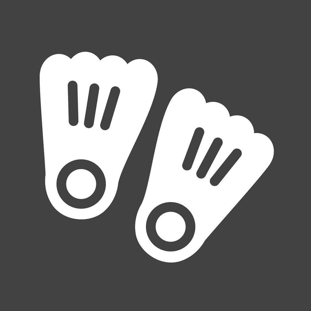 Swimming Fins Glyph Inverted Icon