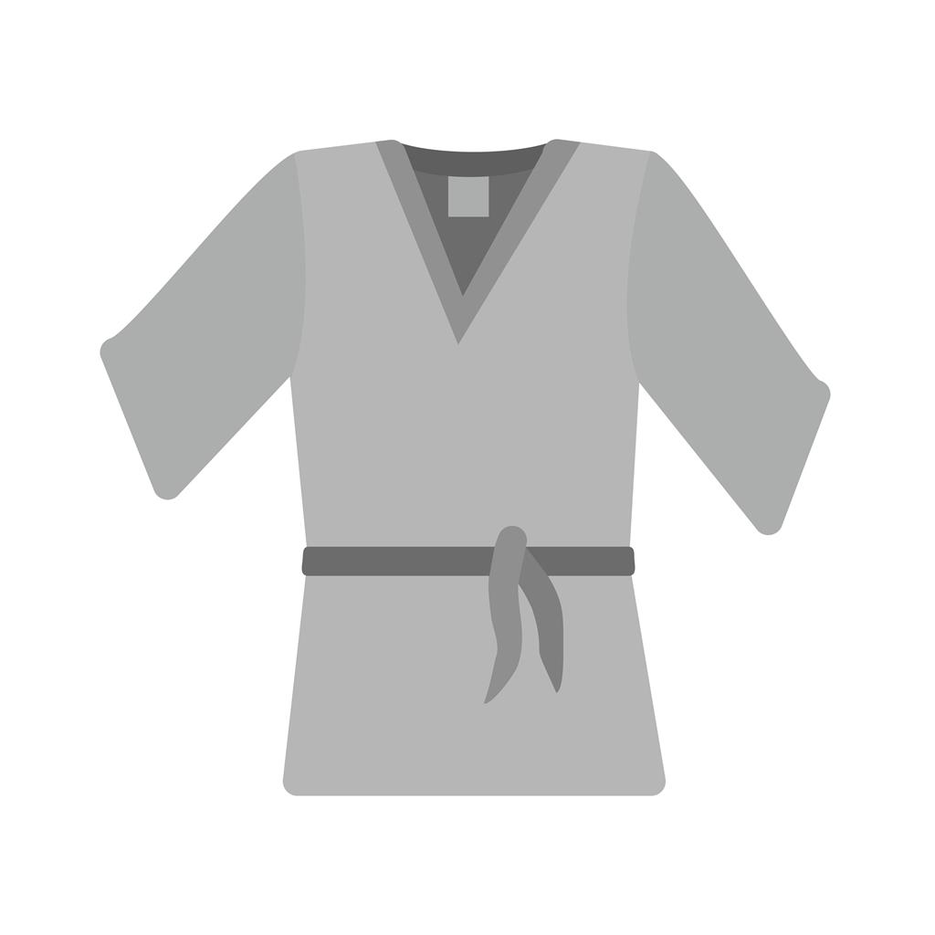 Karate Robe Greyscale Icon