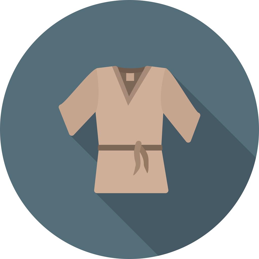 Karate Robe Flat Shadowed Icon