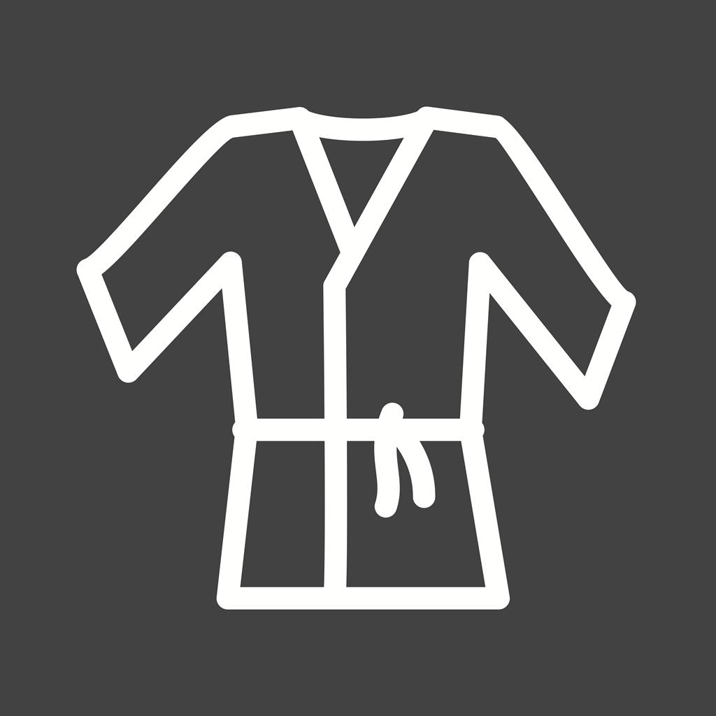 Karate Robe Line Inverted Icon