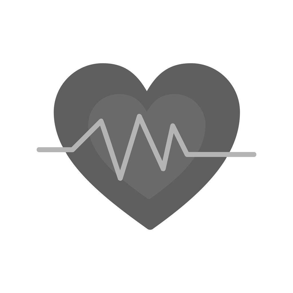 Heart Rate Greyscale Icon