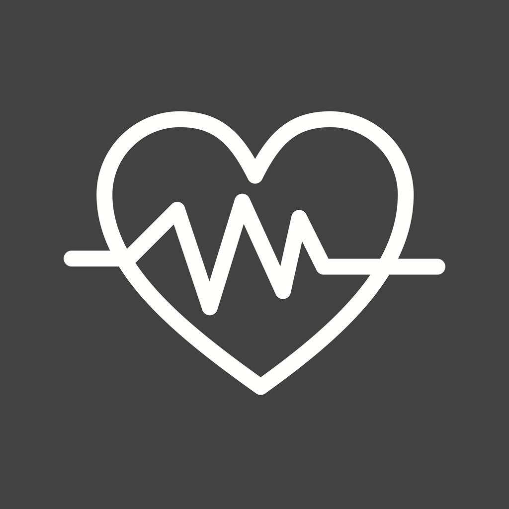 Heart Rate Line Inverted Icon