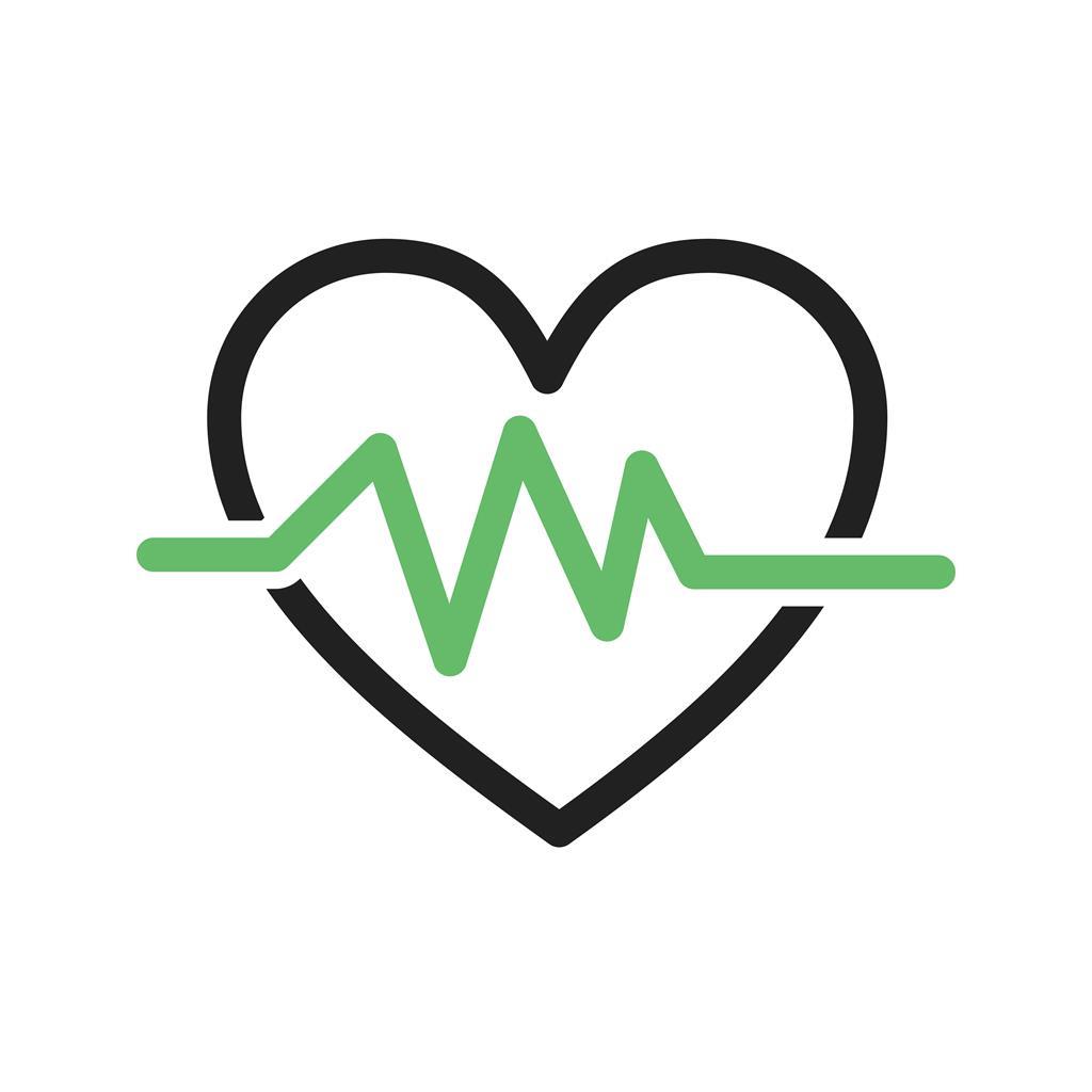 Heart Rate Line Green Black Icon