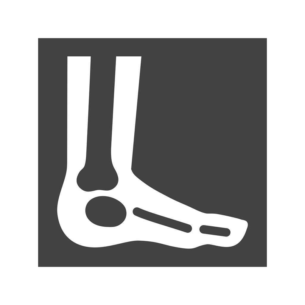 Foot X-ray Glyph Icon - IconBunny