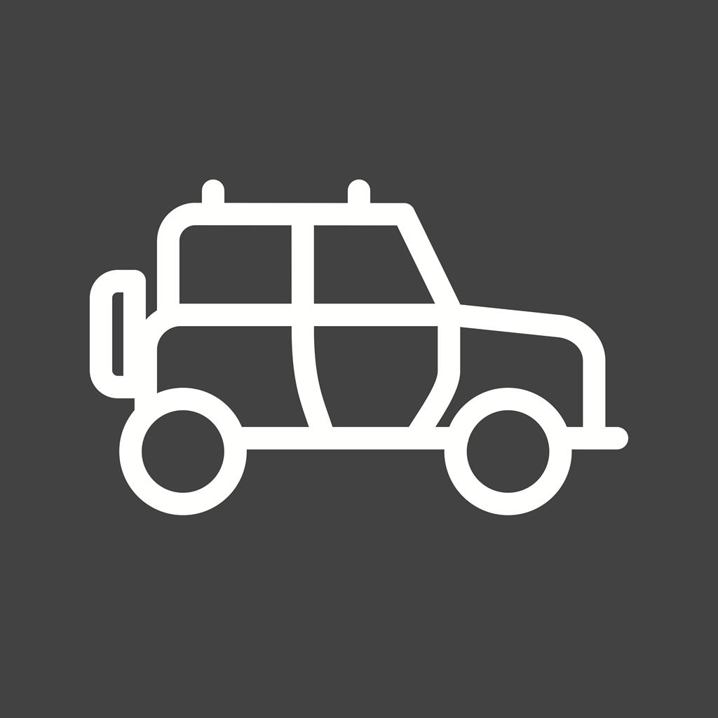 Safari Jeep Line Inverted Icon
