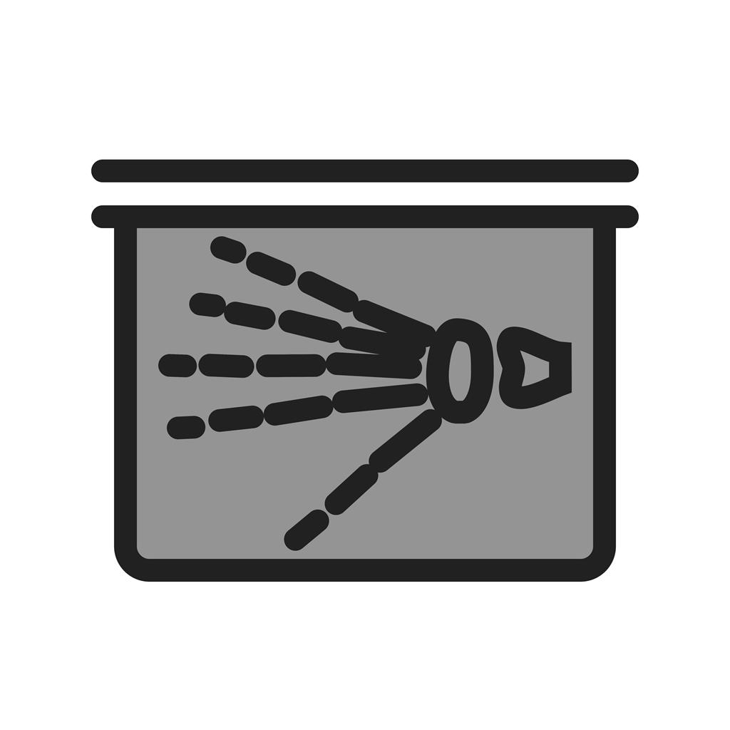 Hand X-ray Line Filled Icon - IconBunny