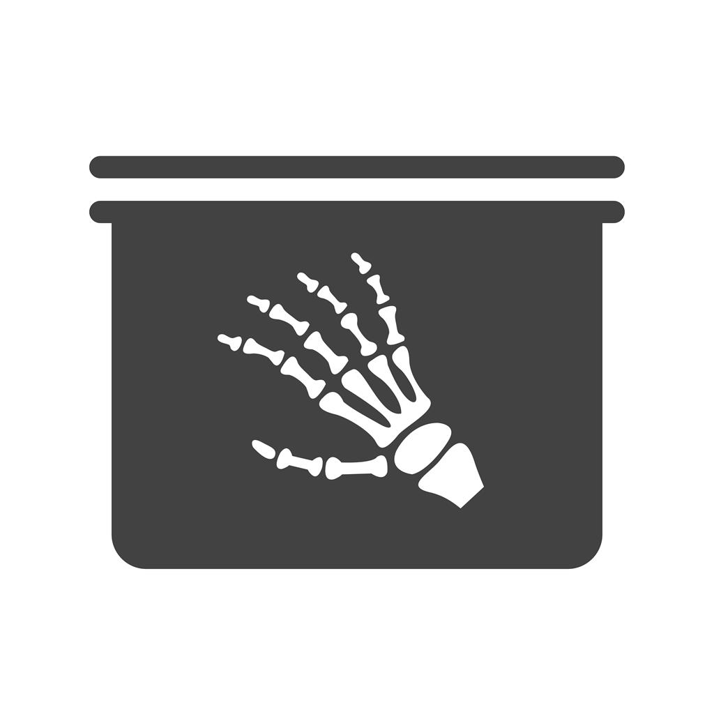 Hand X-ray Glyph Icon - IconBunny