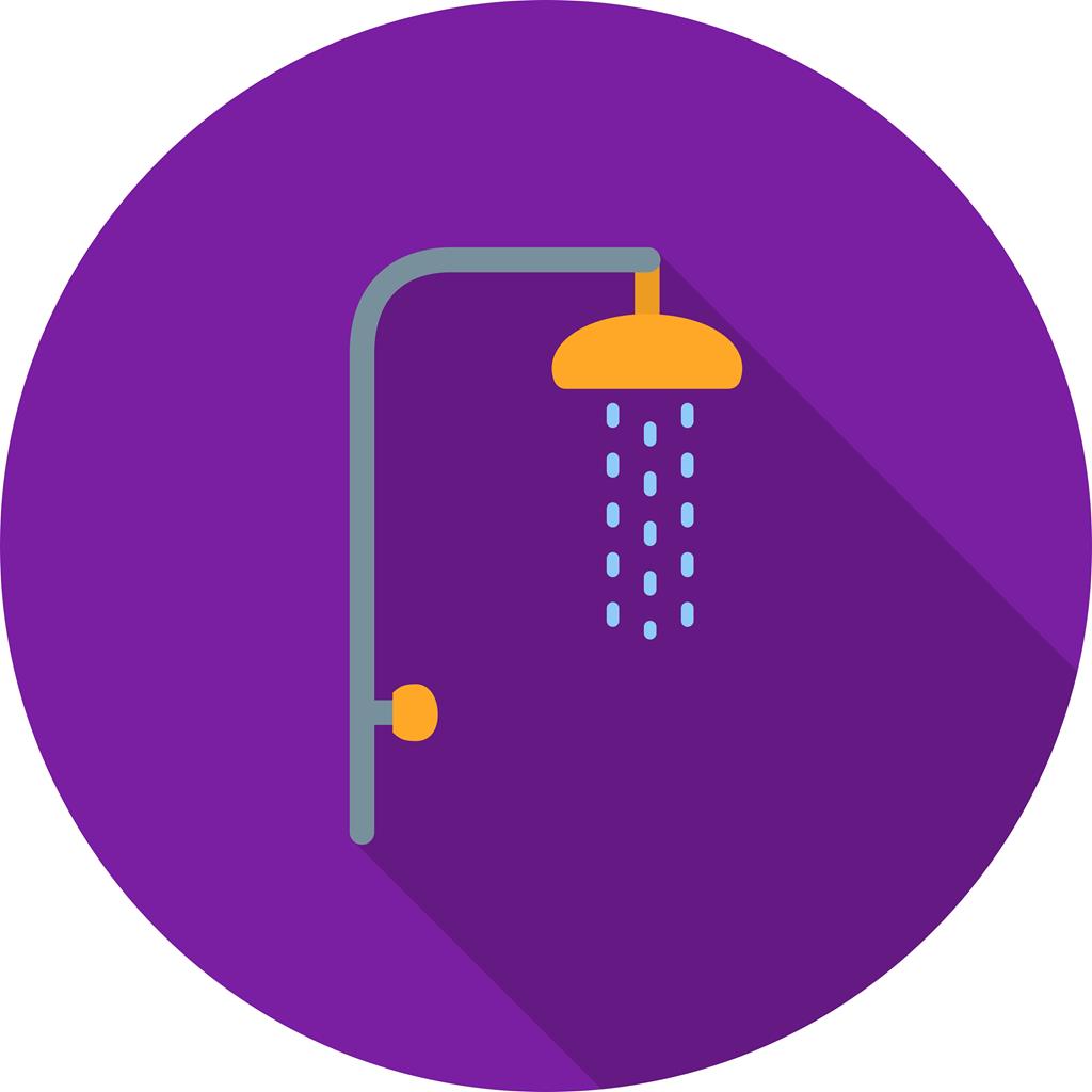 Shower Flat Shadowed Icon