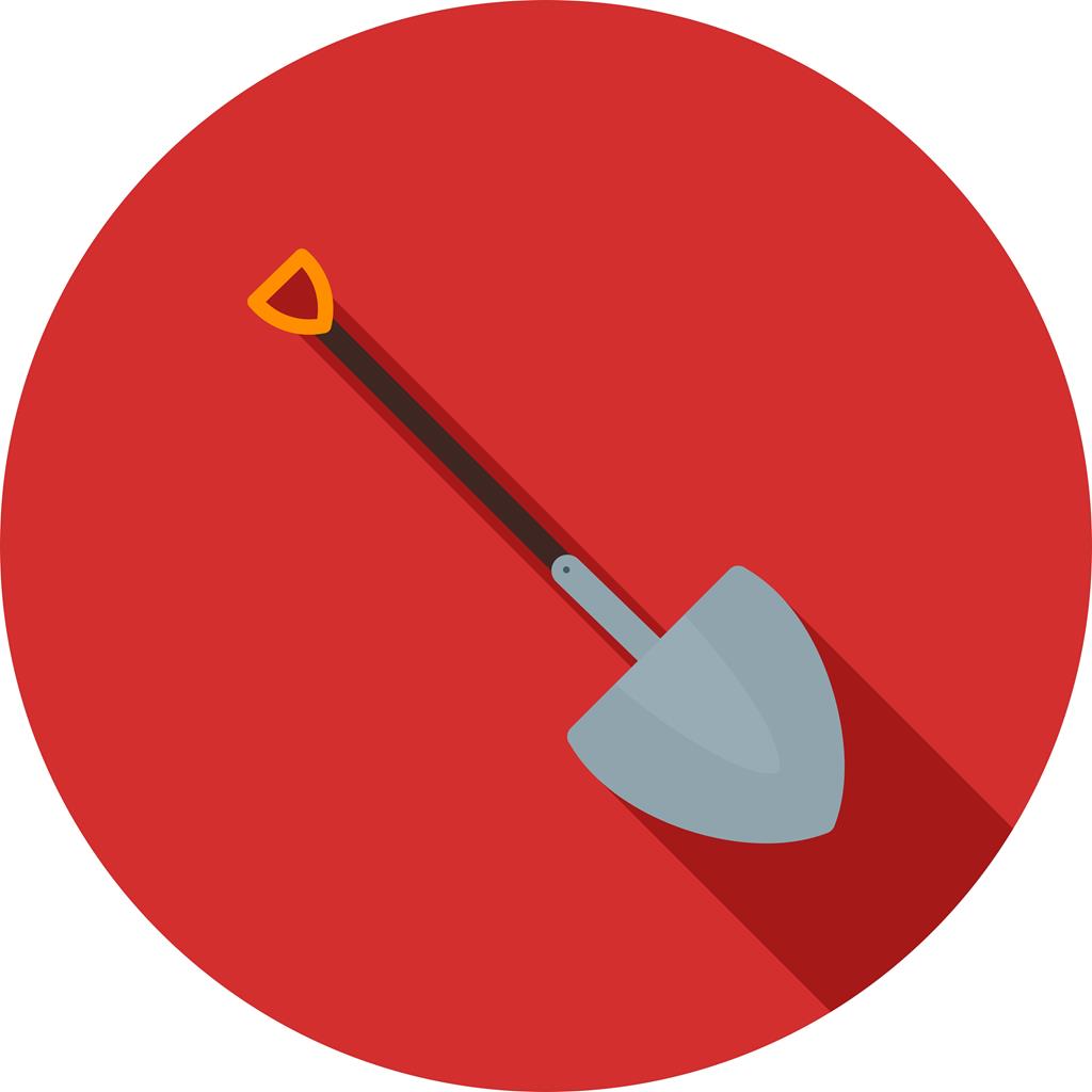Shovel Flat Shadowed Icon