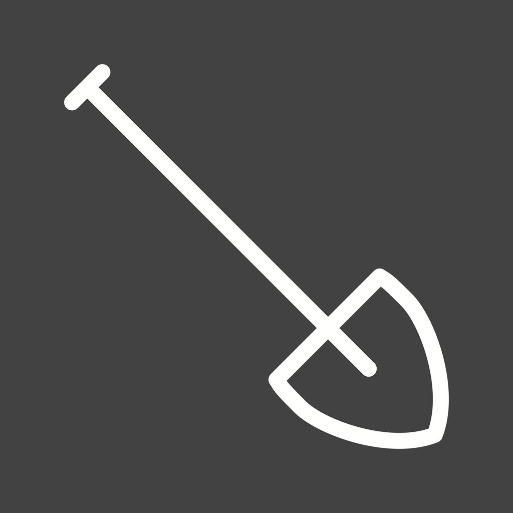 Shovel Line Inverted Icon