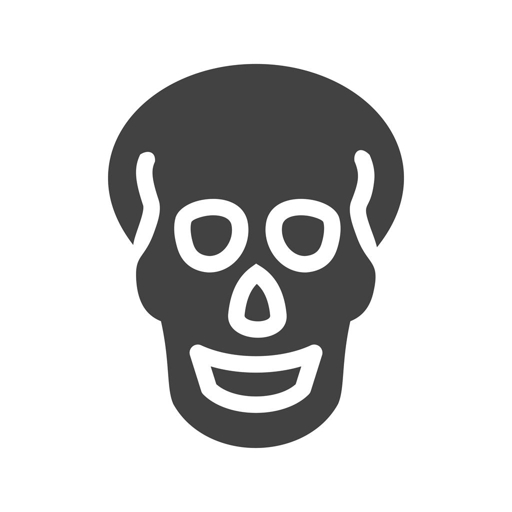 Skull X-ray Glyph Icon - IconBunny