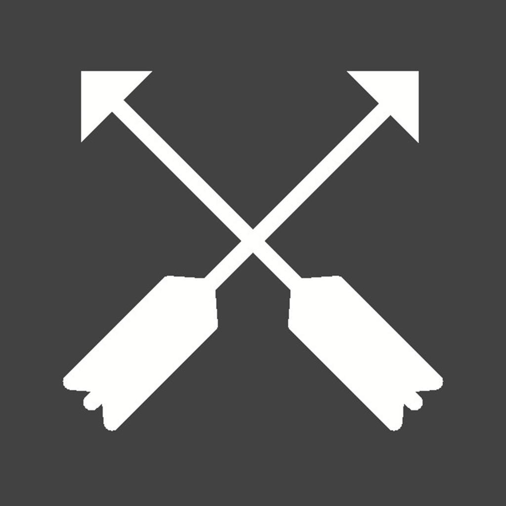 Two Arrows Glyph Inverted Icon