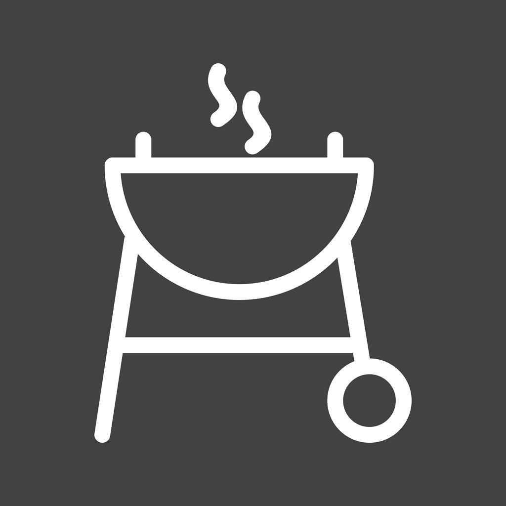 Barbeque Line Inverted Icon