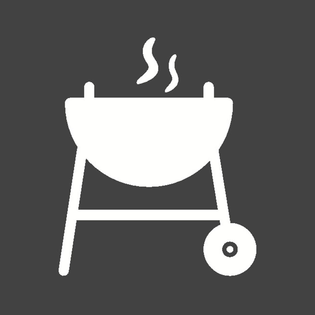 Barbeque Glyph Inverted Icon