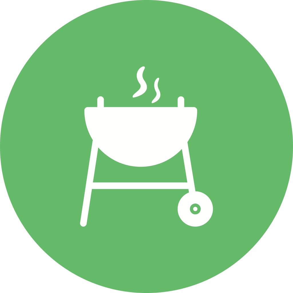 Barbeque Flat Round Icon