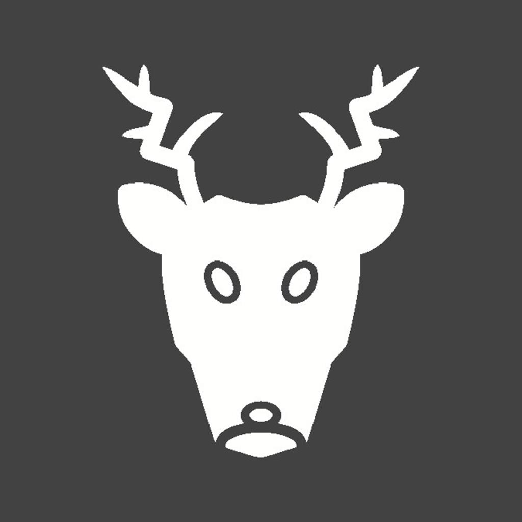 Wild Animal Glyph Inverted Icon