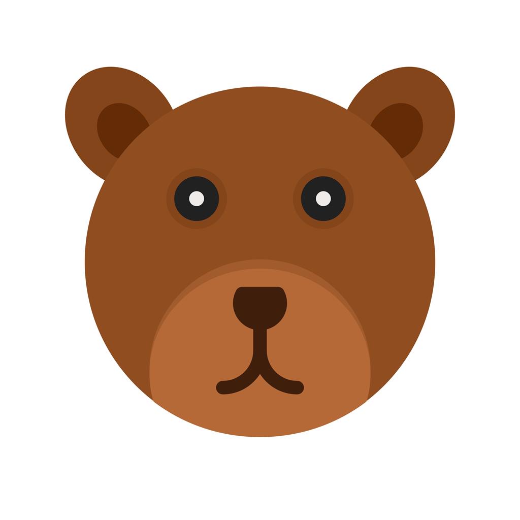 Bear Flat Multicolor Icon